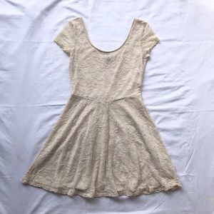 Cream Lace Mini Dress